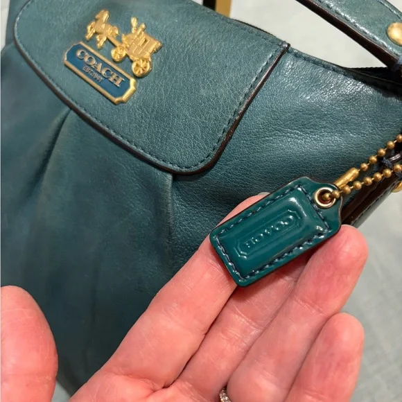 Coach Dark Teal 41980 Leather Crossbody Bag - Picture 2 of 13